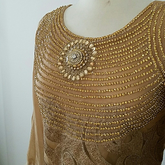 Dresses & Skirts - Golden Indian Shalwar Kameez